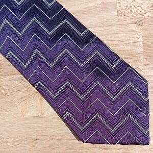 Ralph Lauren Purple Label Zigzag Purple Tie